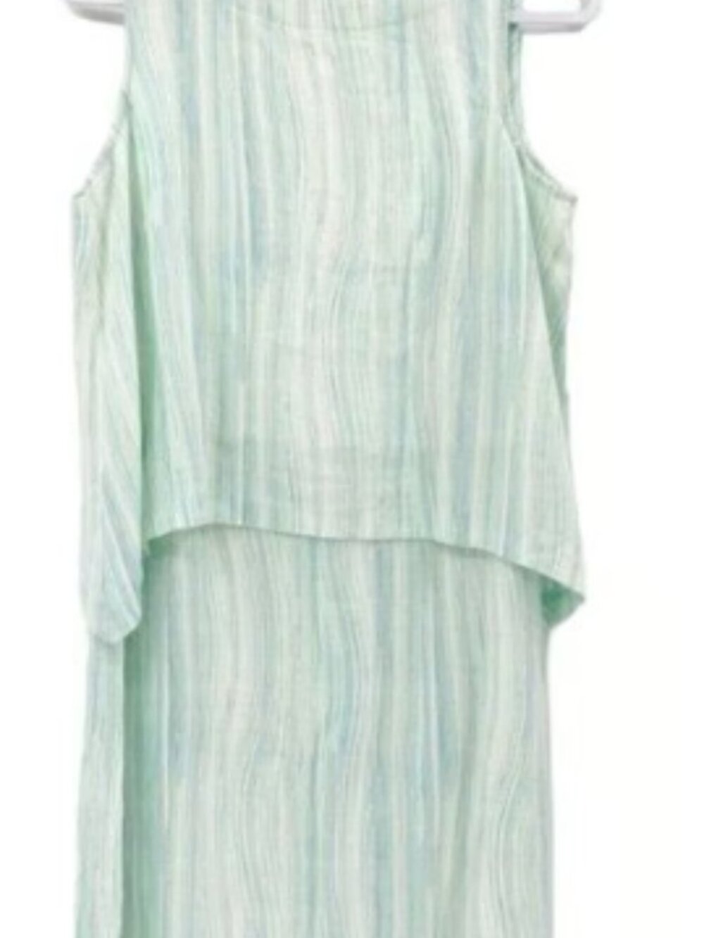 J. Jill Pure Jill 100% Linen Layered  dress Size Large, Lime Green Summer dress - Picture 5 of 7